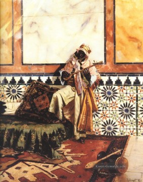  afrika - Gnaoua in einem nordafrikanischen Innen Araber Maler Rudolf Ernst
